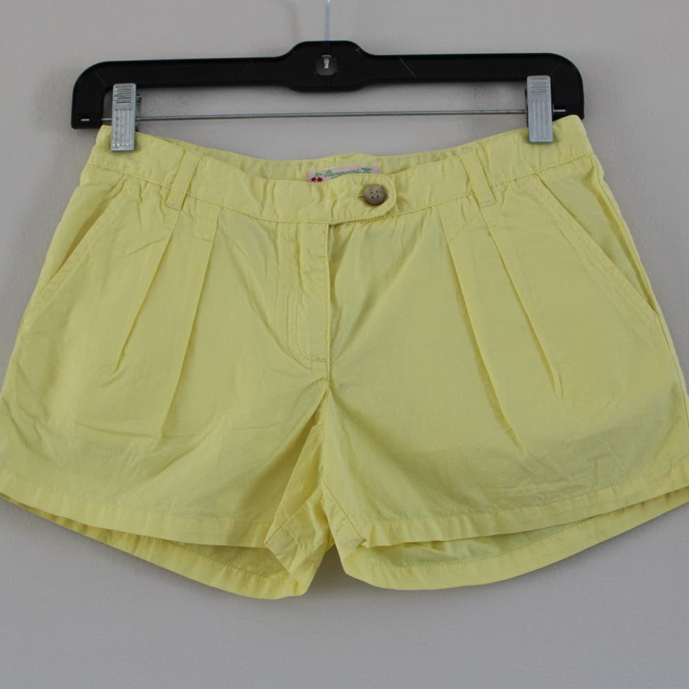 NWT Bonpoint Girls Sheryl Yellow Cotton Shorts 12‎